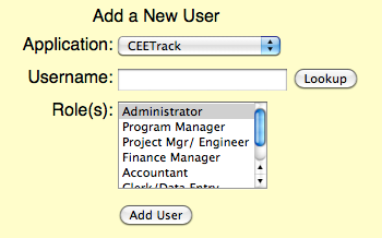 Add User Screen Shot